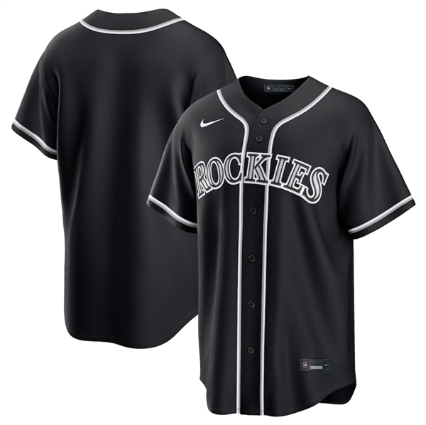 Colorado Rockies Blank Black Out Stitched Baseball Jersey Colorado Rockies Blank Black Out Stitched Baseball Jersey
