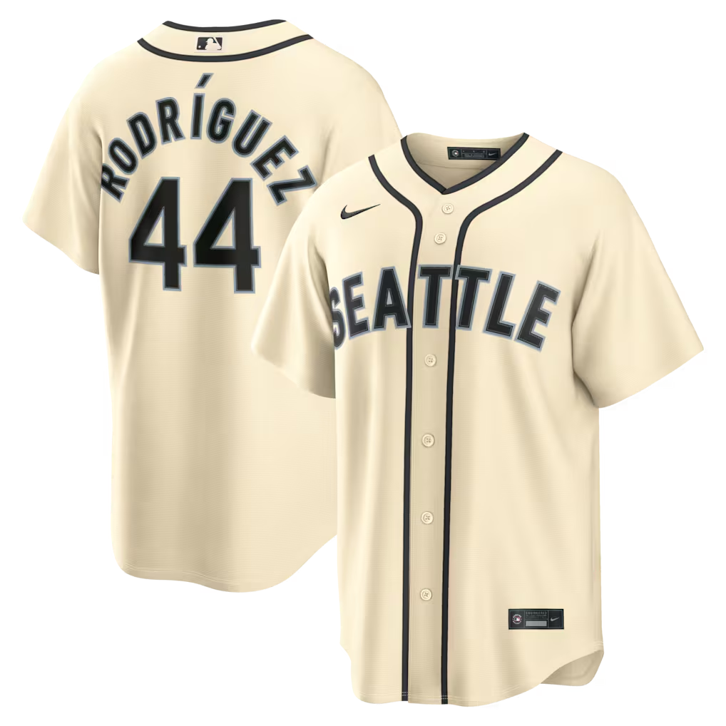 Seattle Mariners #44 Julio Rodr??guez Alternate Cream Jersey