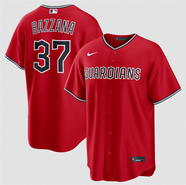 Cleveland Guardians #37 Travis Bazzana Red Alternate Limited Stitched Baseball Jersey Cleveland Guardians #37 Travis Bazzana Red Alternate Limited Stitched Baseball Jersey