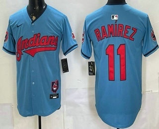 Cleveland Guardians #11 Jose Ramirez Blue Limited Jersey Cleveland Guardians #11 Jose Ramirez Blue Limited Jersey