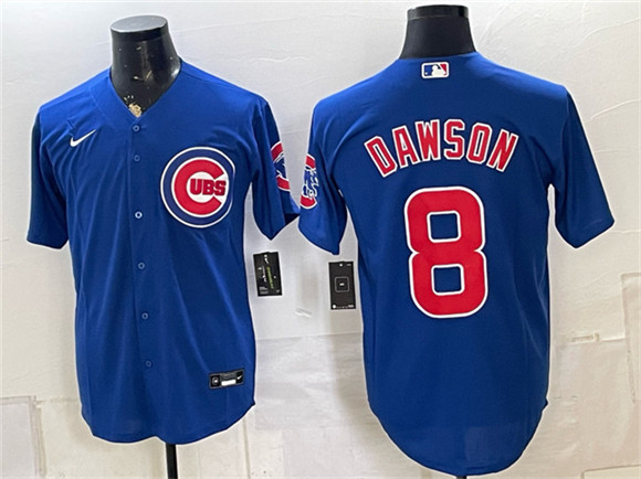 Chicago Cubs #8 Andre Dawson Royal Stitched Baseball Jersey Chicago Cubs #8 Andre Dawson Royal Stitched Baseball Jersey