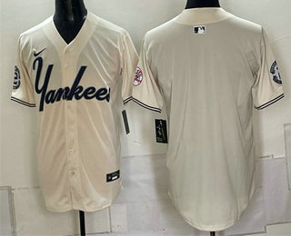 New York Yankees Blank Cream Limited Stitched Jersey New York Yankees Blank Cream Limited Stitched Jersey