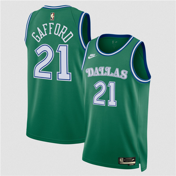 Dallas Mavericks #21 Daniel Gafford Green 2025 Classic Edition Stitched Basketball Jersey Dallas Mavericks #21 Daniel Gafford Green 2025 Classic Edition Stitched Basketball Jersey