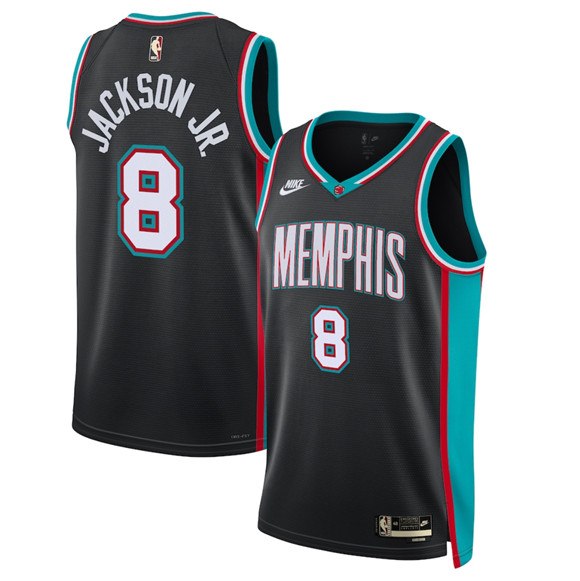 Memphis Grizzlies #8 Jaren Jackson Jr. Black 2025 Classic Edition Stitched Basketball Jersey Memphis Grizzlies #8 Jaren Jackson Jr. Black 2025 Classic Edition Stitched Basketball Jersey