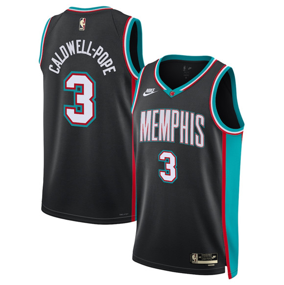 Memphis Grizzlies #3 Kentavious Caldwell-Pope Black 2025 Classic Edition Stitched Basketball Jersey Memphis Grizzlies #3 Kentavious Caldwell-Pope Black 2025 Classic Edition Stitched Basketball Jersey