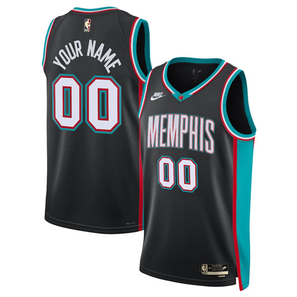 Memphis Grizzlies Active Player Custom Black 2025 Classic Edition Stitched Basketball Jersey Memphis Grizzlies Active Player Custom Black 2025 Classic Edition Stitched Basketball Jersey