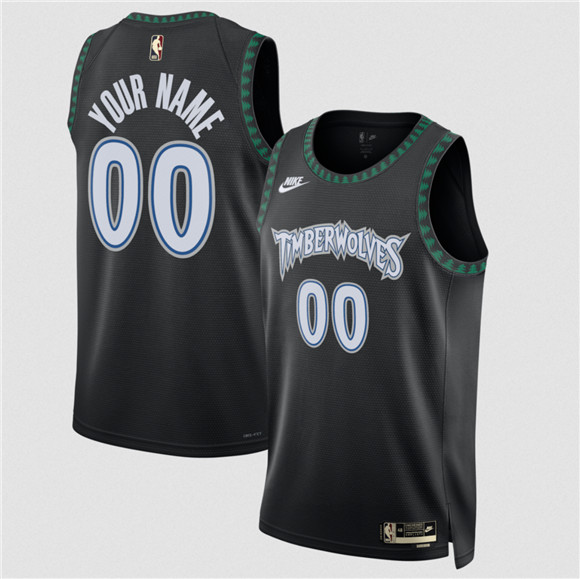 Minnesota Timberwolves Active Player Custom Black 2025 Classic Edition Stitched Jersey Minnesota Timberwolves Active Player Custom Black 2025 Classic Edition Stitched Jersey