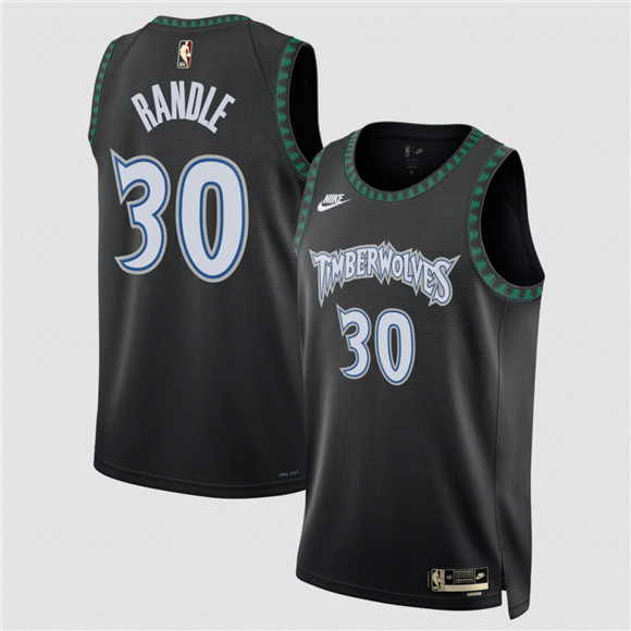 Minnesota Timberwolves #30 Julius Randle Black 2025 Classic Edition Stitched Jersey Minnesota Timberwolves #30 Julius Randle Black 2025 Classic Edition Stitched Jersey