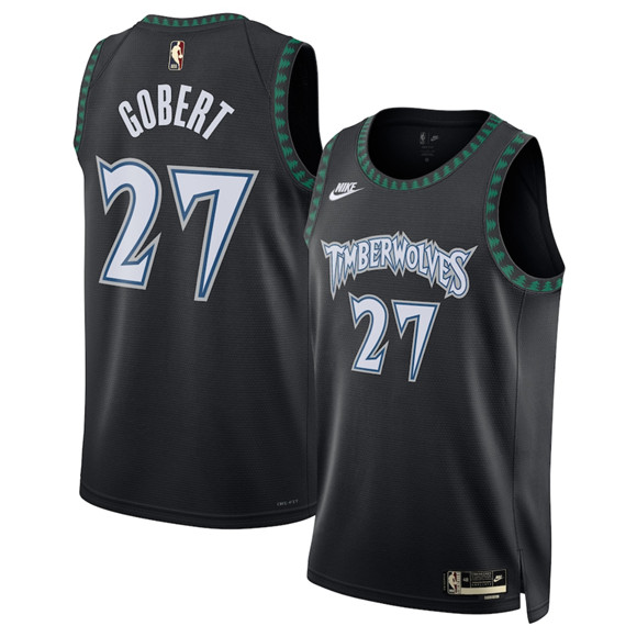 Minnesota Timberwolves #27 Rudy Gobert Black 2025 Classic Edition Stitched Jersey Minnesota Timberwolves #27 Rudy Gobert Black 2025 Classic Edition Stitched Jersey