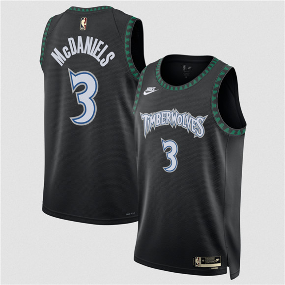 Minnesota Timberwolves #3 Jaden McDaniels Black 2025 Classic Edition Stitched Jersey Minnesota Timberwolves #3 Jaden McDaniels Black 2025 Classic Edition Stitched Jersey