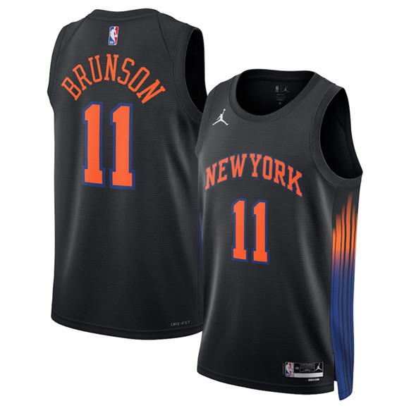 New York Knicks #11 Jalen Brunson Jalen Brunson Black 2025 Statement Edition Stitched Basketball Jersey New York Knicks #11 Jalen Brunson Jalen Brunson Black 2025 Statement Edition Stitched Basketball Jersey