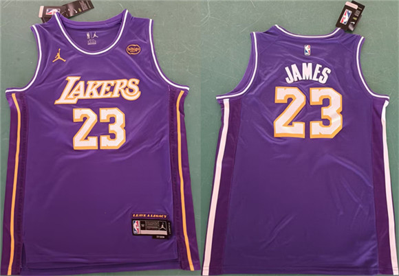 Los Angeles Lakers #23 LeBron James Purple 2025 Statement Edition Stitched Basketball Jersey Los Angeles Lakers #23 LeBron James Purple 2025 Statement Edition Stitched Basketball Jersey