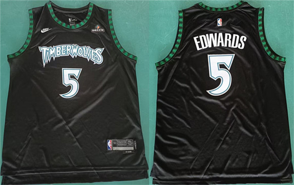 Minnesota Timberwolves #5 Anthony Edwards Anthony Edwards Black 2025 Classic Edition Stitched Jersey Minnesota Timberwolves #5 Anthony Edwards Anthony Edwards Black 2025 Classic Edition Stitched Jersey