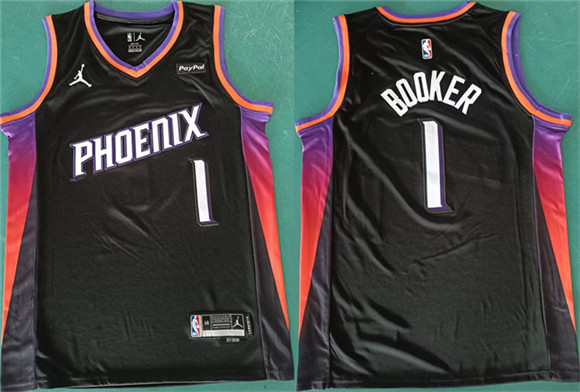 Phoenix Suns #1 Devin Booker Black 2025 Statement Edition Stitched Basketball Jersey Phoenix Suns #1 Devin Booker Black 2025 Statement Edition Stitched Basketball Jersey
