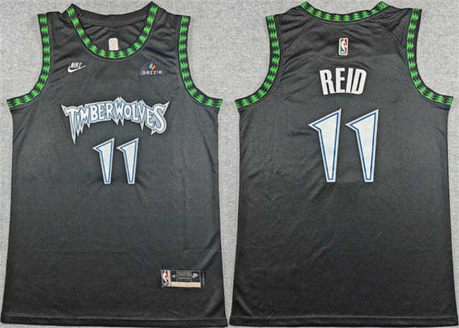 Minnesota Timberwolves #11 Naz Reid Black 2025-26 Classic Edition Stitched jersey Minnesota Timberwolves #11 Naz Reid Black 2025-26 Classic Edition Stitched jersey