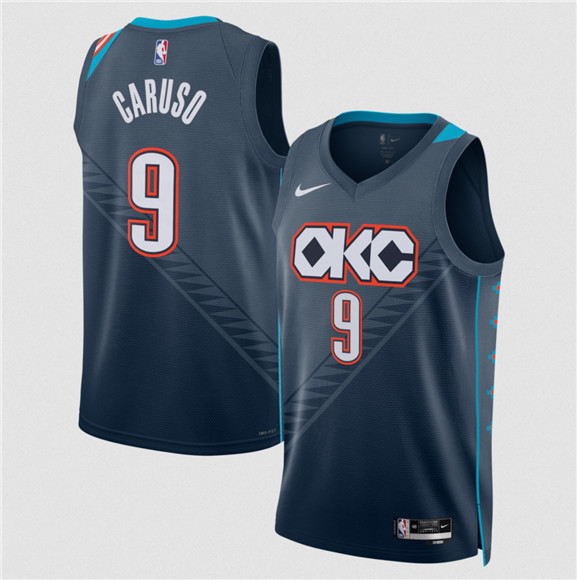 Oklahoma City Thunder #9 Alex Caruso Navy 2025-26 City Edition Swingman Stitched Basketball Jersey Oklahoma City Thunder #9 Alex Caruso Navy 2025-26 City Edition Swingman Stitched Basketball Jersey