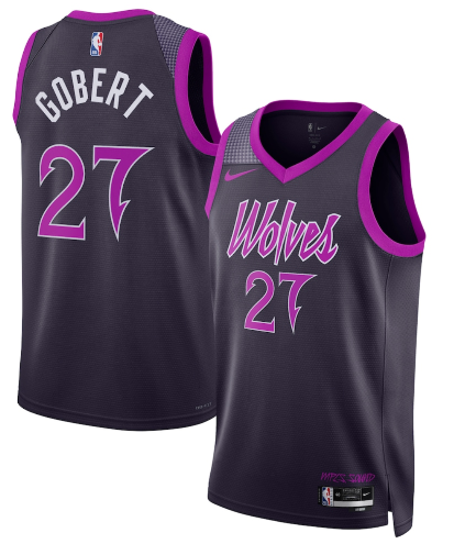 Minnesota Timberwolves #27 Rudy Gobert Purple 2025-26 City Edition Stitched Basketball Jersey Minnesota Timberwolves #27 Rudy Gobert Purple 2025-26 City Edition Stitched Basketball Jersey
