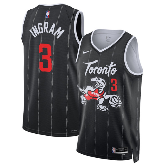 Toronto Raptors #3 Brandon Ingram Black 2025-26 City Edition Stitched Basketball Jersey Toronto Raptors #3 Brandon Ingram Black 2025-26 City Edition Stitched Basketball Jersey