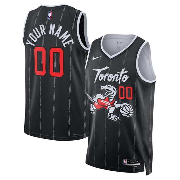 Toronto Raptors Active Player Custom Black 2025-26 City Edition Stitched Basketball Jersey Toronto Raptors Active Player Custom Black 2025-26 City Edition Stitched Basketball Jersey
