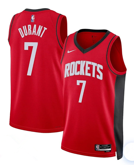 Houston Rockets #7 Kevin Durant Red Nike Icon Edition NBA Jersey Houston Rockets #7 Kevin Durant Red Nike Icon Edition NBA Jersey