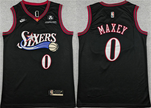 Philadelphia 76ers #0 Tyrese Maxey Black 2025 Classic Edition Stitched Stitched Jersey Philadelphia 76ers #0 Tyrese Maxey Black 2025 Classic Edition Stitched Stitched Jersey