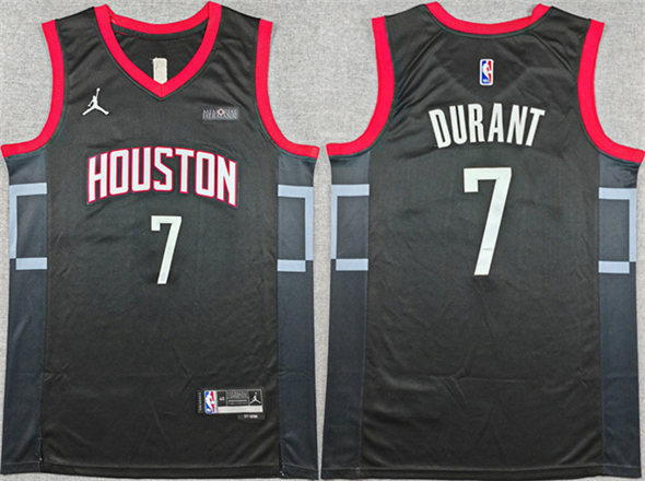 Houston Rockets #7 Kevin Durant Black Statement Edition Stitched Jersey Houston Rockets #7 Kevin Durant Black Statement Edition Stitched Jersey