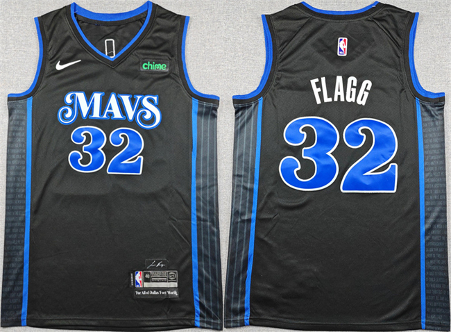 Dallas Mavericks #32 Cooper Flagg Black City Edition Stitched Basketball Jersey Dallas Mavericks #32 Cooper Flagg Black City Edition Stitched Basketball Jersey