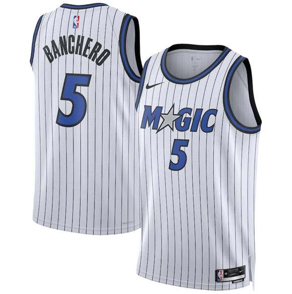 Orlando Magic #5 Paolo Banchero White 2025 Association Edition Stitched Basketball Jersey Orlando Magic #5 Paolo Banchero White 2025 Association Edition Stitched Basketball Jersey