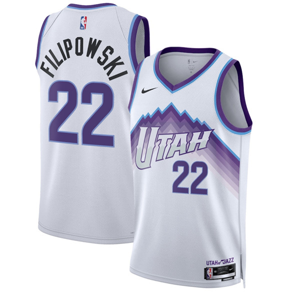 Utah Jazz #22 Kyle Filipowski White 2025 Association Edition Stitched Basketball Jersey Utah Jazz #22 Kyle Filipowski White 2025 Association Edition Stitched Basketball Jersey