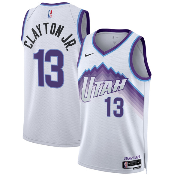 Utah Jazz #13 Walter Clayton Jr. White 2025 Association Edition Stitched Basketball Jersey Utah Jazz #13 Walter Clayton Jr. White 2025 Association Edition Stitched Basketball Jersey