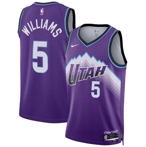 Utah Jazz #5 Cody Williams Purple 2025 Icon Edition Stitched Basketball Jersey Utah Jazz #5 Cody Williams Purple 2025 Icon Edition Stitched Basketball Jersey