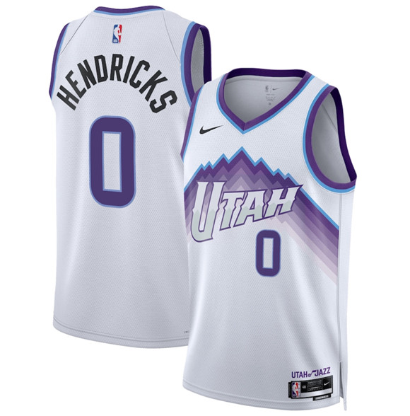 Utah Jazz #0 Taylor Hendricks White 2025 Association Edition Stitched Basketball Jersey Utah Jazz #0 Taylor Hendricks White 2025 Association Edition Stitched Basketball Jersey