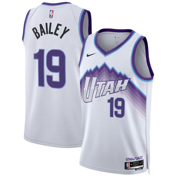 Utah Jazz #19 Ace Bailey White 2025 Association Edition Stitched Basketball Jersey Utah Jazz #19 Ace Bailey White 2025 Association Edition Stitched Basketball Jersey