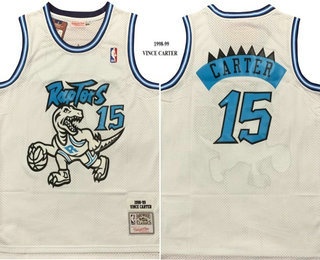 Toronto Raptors #15 Vince Carter White 1998 Throwback Swingman Jersey Toronto Raptors #15 Vince Carter White 1998 Throwback Swingman Jersey