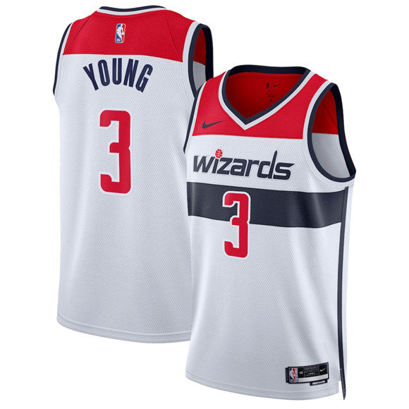 Washington Wizards #3 CJ McCollum White Association Edition Stitched Basketball Jersey Washington Wizards #3 CJ McCollum White Association Edition Stitched Basketball Jersey