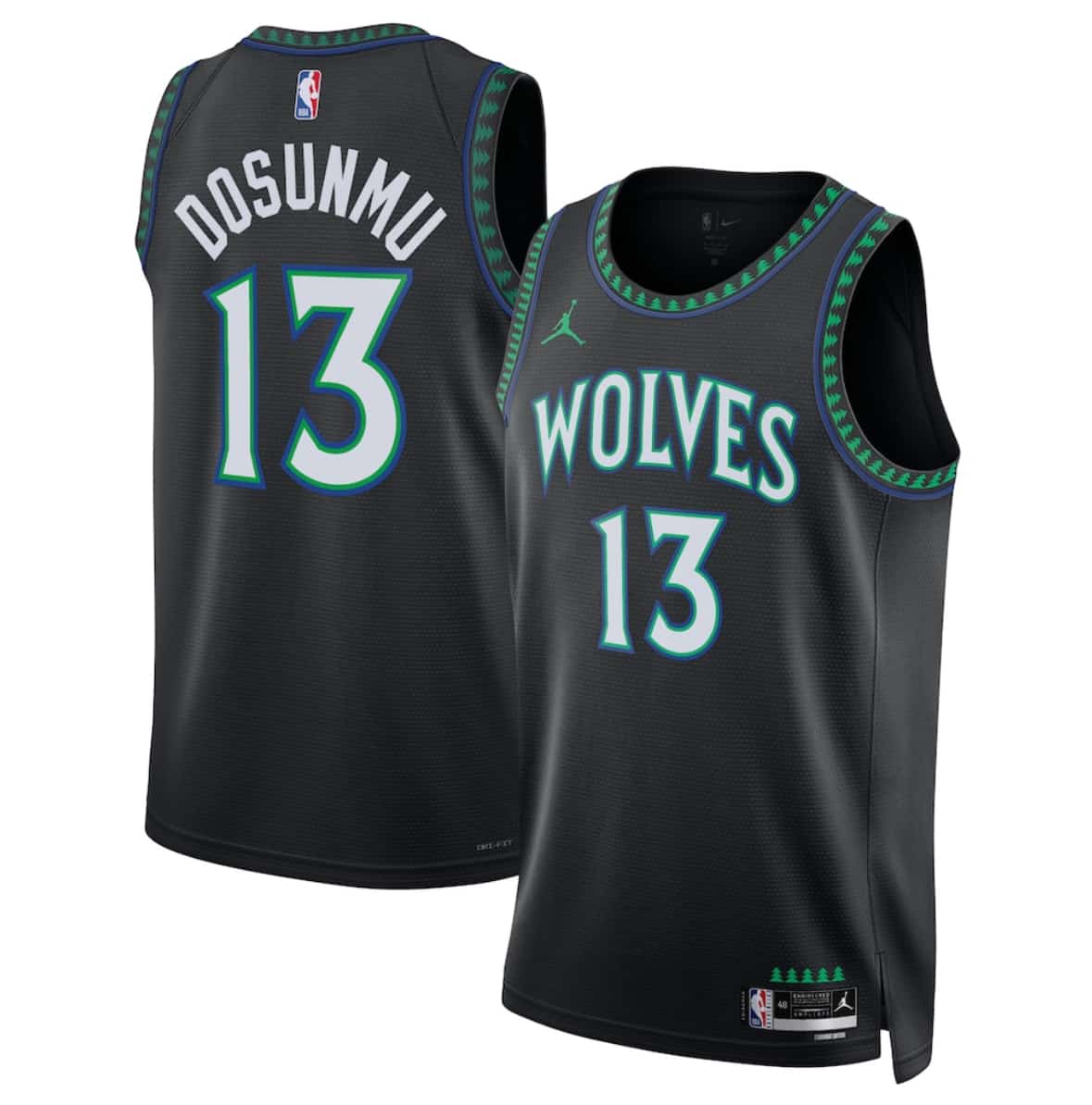 Minnesota Timberwolves #13 Ayo Dosunmu Black 2026-27 Statement Swingman Edition Stitched Basketball Jersey Minnesota Timberwolves #13 Ayo Dosunmu Black 2026-27 Statement Swingman Edition Stitched Basketball Jersey