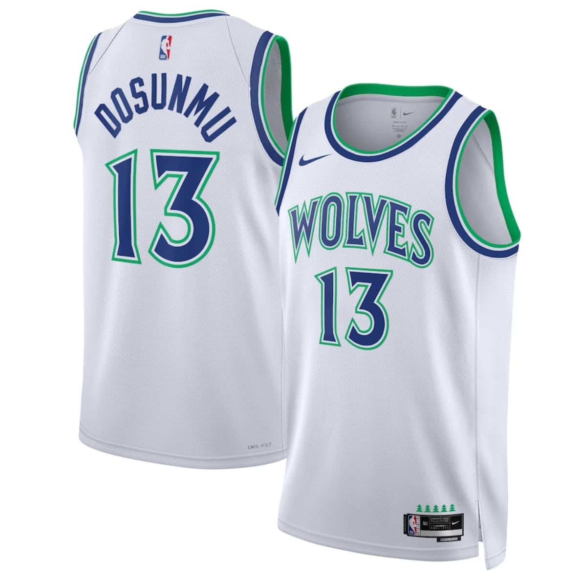 Minnesota Timberwolves #13 Ayo Dosunmu White 2026-27 Association Swingman Edition Stitched Basketball Jersey Minnesota Timberwolves #13 Ayo Dosunmu White 2026-27 Association Swingman Edition Stitched Basketball Jersey
