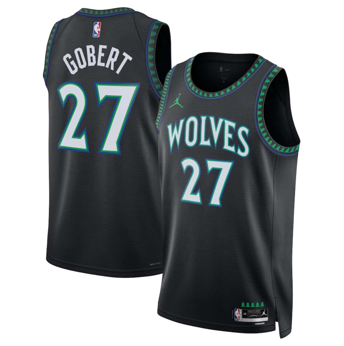 Minnesota Timberwolves #27 Rudy Gobert Black 2026-27 Statement Swingman Edition Stitched Basketball Jersey Minnesota Timberwolves #27 Rudy Gobert Black 2026-27 Statement Swingman Edition Stitched Basketball Jersey