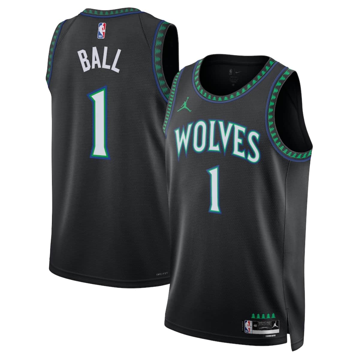 Minnesota Timberwolves #1 LaMelo Ball Black 2026-27 Statement Swingman Edition Stitched Basketball Jersey Minnesota Timberwolves #1 LaMelo Ball Black 2026-27 Statement Swingman Edition Stitched Basketball Jersey