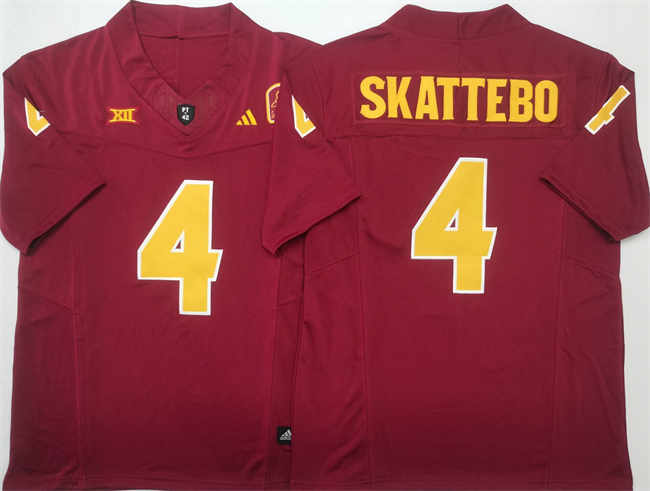 Arizona State Sun Devils #4 Cam Skattebo Red 2025 F.U.S.E. Vapor Limited Stitched Jersey  Arizona State Sun Devils #4 Cam Skattebo Red 2025 F.U.S.E. Vapor Limited Stitched Jersey