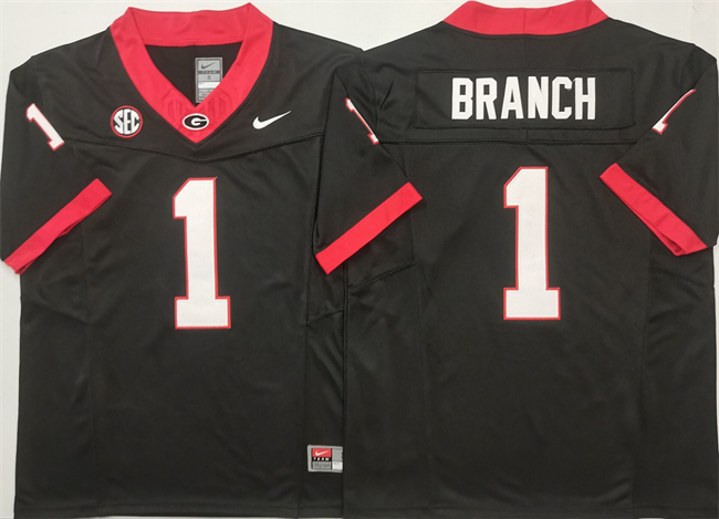 Georgia Bulldogs #1 Zachariah Branch Black F.U.S.E. Stitched Jersey Georgia Bulldogs #1 Zachariah Branch Black F.U.S.E. Stitched Jersey
