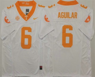Tennessee Volunteers #6 Joey Aguilar White 2024 FUSE College Football Jersey Tennessee Volunteers #6 Joey Aguilar White 2024 FUSE College Football Jersey