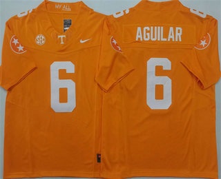 Tennessee Volunteers #6 Joey Aguilar Orange 2024 FUSE College Football Jersey Tennessee Volunteers #6 Joey Aguilar Orange 2024 FUSE College Football Jersey