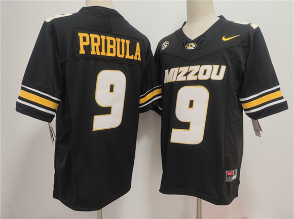 Missouri Tigers #9 Beau Pribula F.U.S.E. Black Stitched Jersey Missouri Tigers #9 Beau Pribula F.U.S.E. Black Stitched Jersey