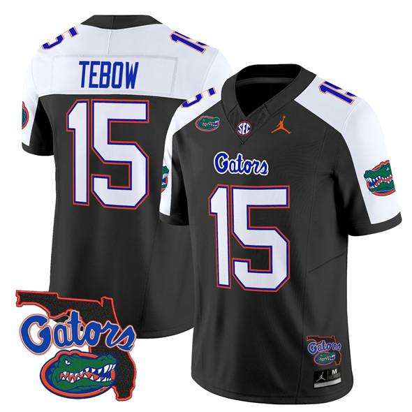 Florida Gators #15 Tim Tebow Black Alternate 2024 F.U.S.E. Florida Patch Vapor Limited Stitched Football Jersey Florida Gators #15 Tim Tebow Black Alternate 2024 F.U.S.E. Florida Patch Vapor Limited Stitched Football Jersey