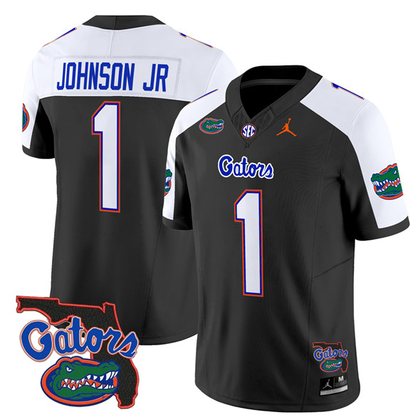 Florida Gators #1 Montrell Johnson Jr. Black Alternate 2024 F.U.S.E. Florida Patch Vapor Limited Stitched Football Jersey Florida Gators #1 Montrell Johnson Jr. Black Alternate 2024 F.U.S.E. Florida Patch Vapor Limited Stitched Football Jersey