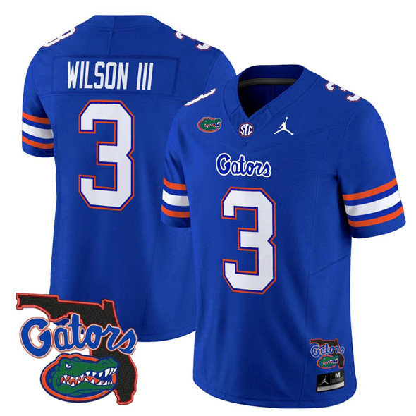 Florida Gators #3 Eugene wilson lll Royal 2024 F.U.S.E. Florida Patch Vapor Limited Stitched Football Jersey Florida Gators #3 Eugene wilson lll Royal 2024 F.U.S.E. Florida Patch Vapor Limited Stitched Football Jersey