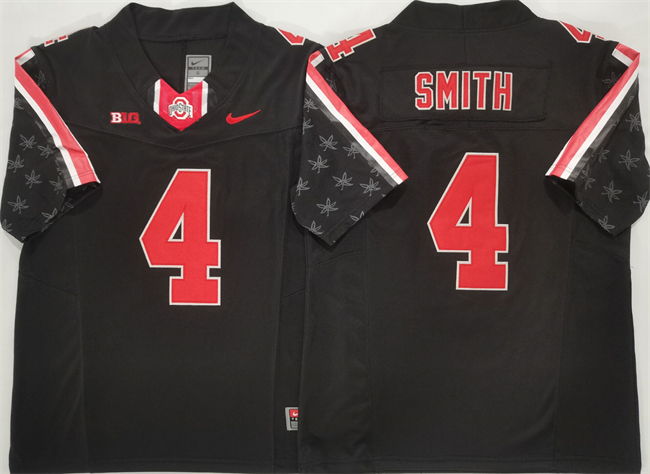 Ohio State Buckeyes #4 Jeremiah Smith Black 2025 F.U.S.E. Limited Stitched Jersey Ohio State Buckeyes #4 Jeremiah Smith Black 2025 F.U.S.E. Limited Stitched Jersey