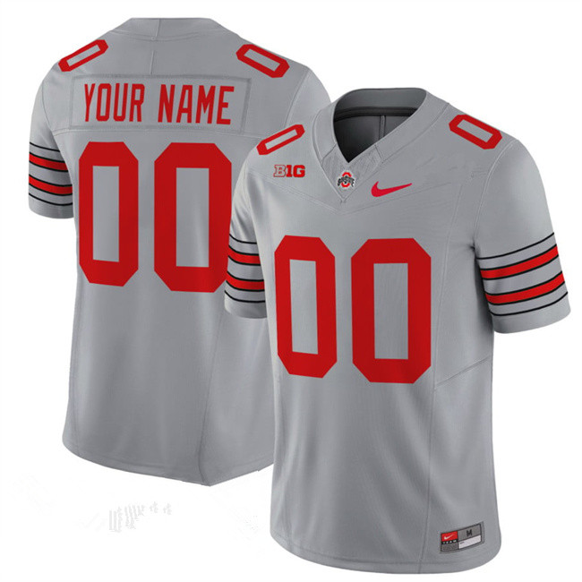Ohio State Buckeyes Active Player Custom Grey F.U.S.E. Vapor Limited Stitched Football Jersey Ohio State Buckeyes Active Player Custom Grey F.U.S.E. Vapor Limited Stitched Football Jersey