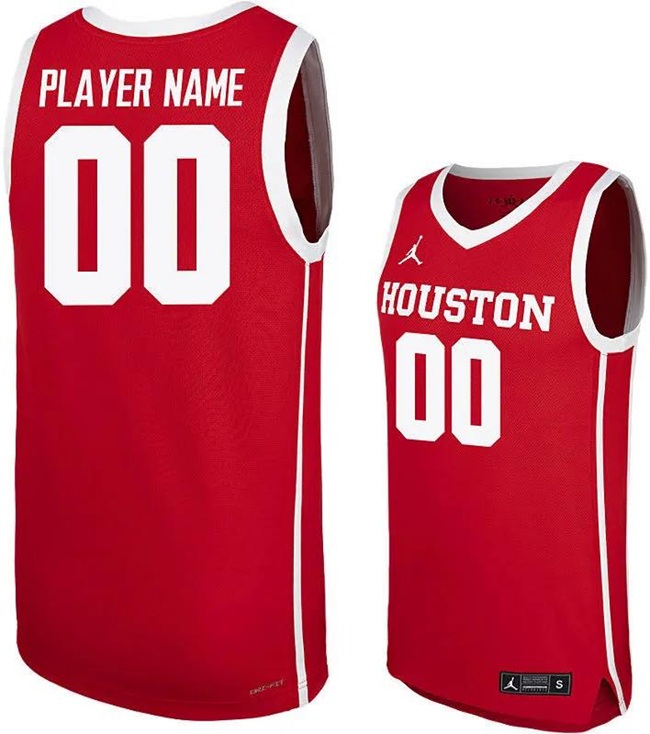 Houston Cougars Active Player Custom Red Stitched Basketball Jersey Houston Cougars Active Player Custom Red Stitched Basketball Jersey